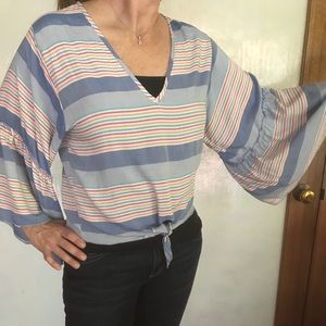 Lavender Field Striped Blouse